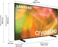 Samsung Crystal UHD 4K TV 65 Zoll (GU65AU8079UXZG), HDR, AirSlim, Dynamic Crystal Color [2021],Nachtschwarz – Bild 4