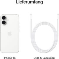 Apple iPhone 16 256 GB: 5G Handy mit Kamerasteuerung, A18 Chip und einem echten Boost für die Batterie. Funktioniert mit AirPods, Weiß – Bild 6