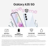 Samsung Galaxy A35 5G Smartphone, Android-Handy ohne Vertrag, 128 GB / 6 GB RAM, 2 Tage Akkulaufzeit, 50-MP-Kamera, Awesome Navy, 2,5 Jahre Herstellergarantie – Bild 3