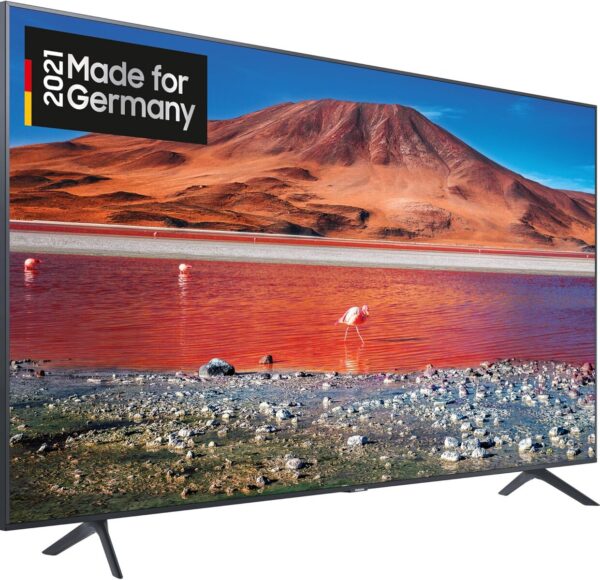 Samsung Crystal UHD 4K TV 43 Zoll (GU43AU7179UXZG, Deutsches Modell), HDR, Q-Symphony, rahmenloses Design, Smart TV [2021]