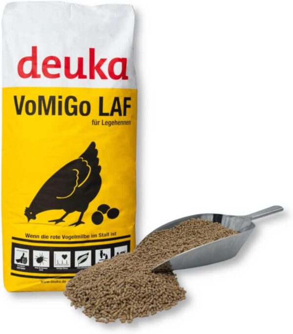 deuka VoMiGo LAF 25 kg | Legehennen-Alleinfutter Mehl | Bekämpfung der Roten Vogelmilbe | Alleinfuttermittel | Legehennenfutter | Anti Dermanyssus Gallinae – Bild 2