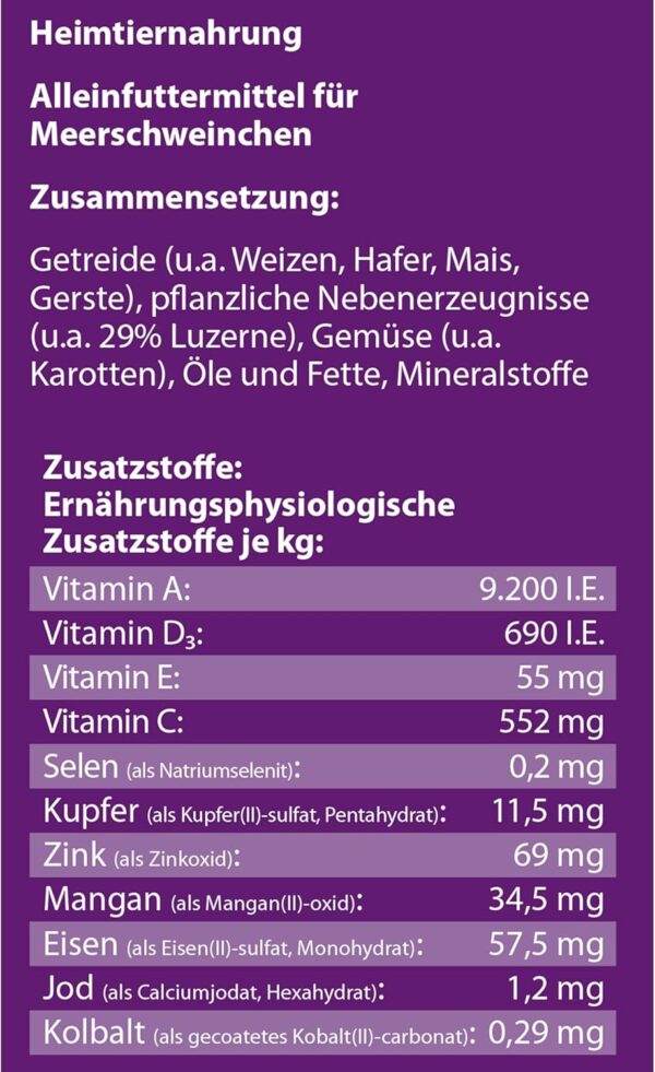 Dehner Meerschweinchenfutter, 5 kg – Bild 4