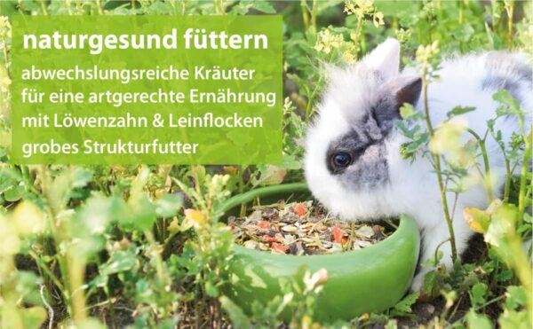 Wiesenknopf Kaninchenfutter 4,5kg Strukturfutter mit Kräuter – Bild 2