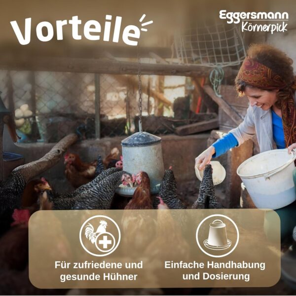 Eggersmann Körnerpick 25kg Premium Hühnerfutter - Körnerfutter Premium Geflügelfutter - Premium Körnermischung für Hühner Gänse und Enten aus natürlicher Herstellung – Bild 4